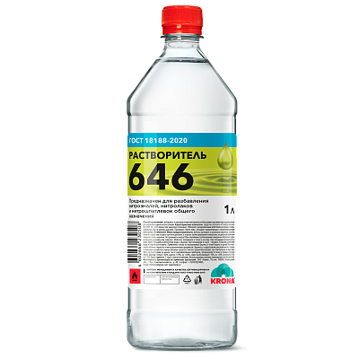 Растворитель 646 KRONA ГОСТ 1 л (12)