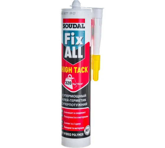 Жидкая резина "SOUDAL" Fix ALL НТ (сверх прочный) белый 290мл (12)