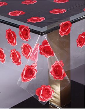 094B Клеенка MIRAGE прозрачная с печатью0.10мм*1,37м*25м