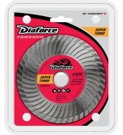 Диск  алмазный "Diaforce Super Turbo" 125*22,23*8*2.0мм сухой срез 502125