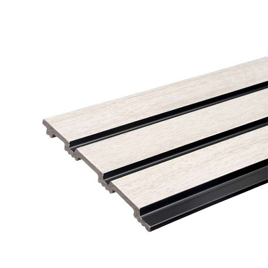 Панели 3D RAIL вспененного полистирола 2800*120*10 мм Ясень серый "Грейс"