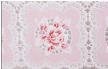 Клеенка EASY LACE YL-017B ажурная ПВХ розовая 1,32*22м