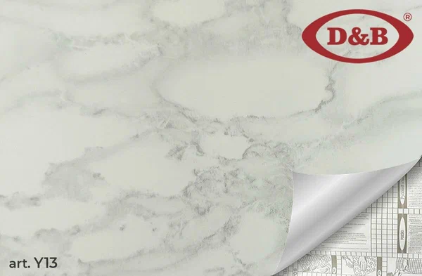 Y13 Пленка самоклеящаяся D&B 0,45*2м мрамор светло-серый   1/