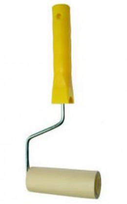 Прижимной ролик для прикатки швов обоев, плотный,  с ручкой, стержень  6мм 4см, d 40мм
