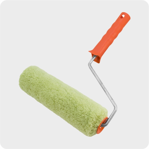 Валик фасадный зеленый полиакрил 180мм, d60 мм, бюгель 8мм, ворс 18мм, "PROFI" (30шт/уп)