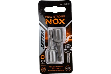 Ключ-насадка магнитная 8  10х48 "NUT SETTER"  (2шт) 558102