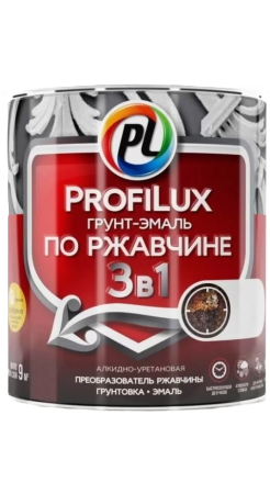 Грунт эмаль по ржавчине молотковая " Profilux"  3в1 зеленая 5кг