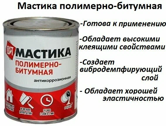 Мастика полимерно-битумная ВИТЕКО 1,6кг (6)