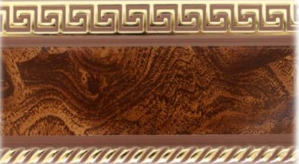 Карниз "Лабиринт/Греция" 2-х рядный 3,6м карельская береза  "МК" ССС