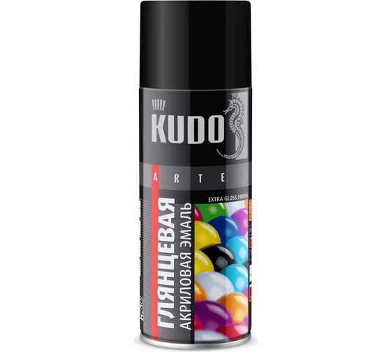Эмаль акриловая глянцевая черная "KUDO" KR-011