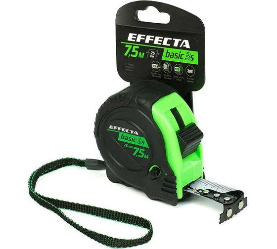 Рулетка Effecta Basic 3S 7,5м/25мм 3 стопа  577525S