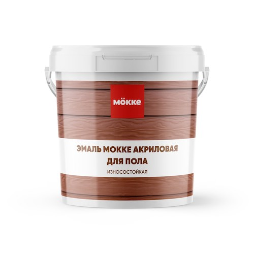 Эмаль акриловая п/гл. МОККЕ для пола, серая, 0,8 кг (6)