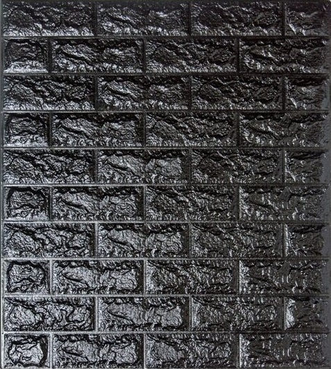 Самоклеящаяся 3D панель Dekorelle 007 черный, разм. 70x77см, толщина 3мм (10шт)