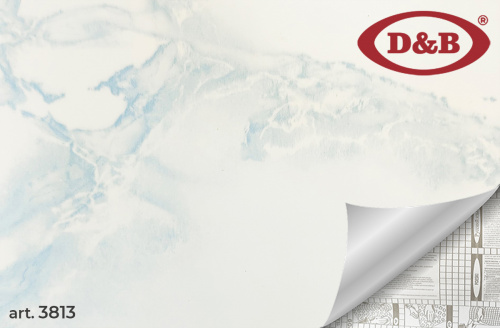 3813 Пленка  самокл. D&B  0.67*8м    мрамор светло-голубой /6