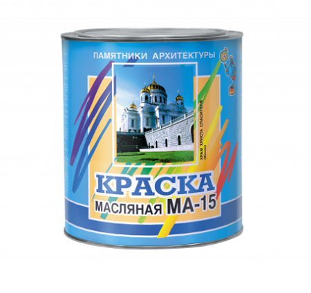 Краска масляная МА-15 желто-коричневая "OLECOLOR" 6кг (4)