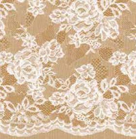065А Клеенка DEKORAMA кружева на бежевом 1.4*20м