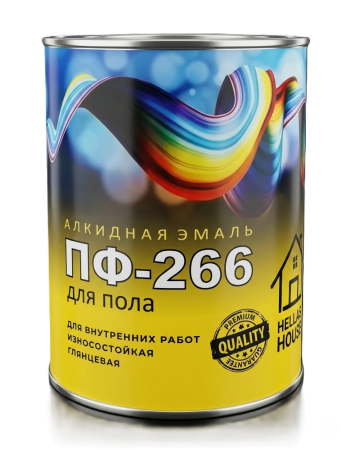 Эмаль ПФ-266 золотисто-коричневая "HELLES HAUS" 0,8кг  