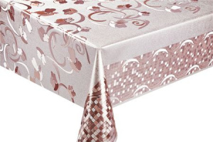 GP-8093JB клеенка металлик на ткани, розовая на серебре 0,35мм*1.37м*20м