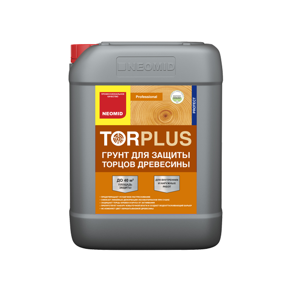 Грунт для защиты торцов древесины "Неомид TOR plus" 10л   НЕ ГРУЗИМ ПРИ -С
