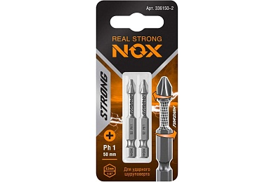 Бита torsion E 6.3 ph1-50, 2шт карта "STRONG" 336150-2