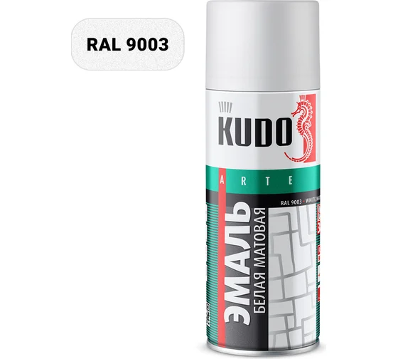 Эмаль универсальная белая матовая "KUDO" KU-1101 (12)