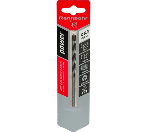 Сверло по бетону 6x100мм ЦХ Rennbohr 606006 (506006)