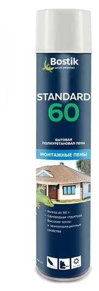 Пена монтажная BOSTIK Standard 60, бытовая 750 мл (12)     (Тверь)