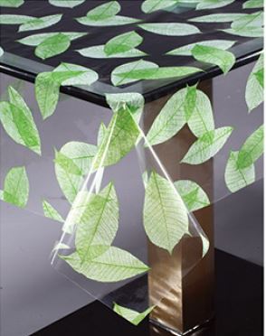 092B Клеенка MIRAGE прозрачная с печатью0.10мм*1,37м*25м