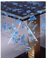 045 (H045a) Клеенка MIRAGE прозрачная с печатью 0,10мм*1,37м*25м