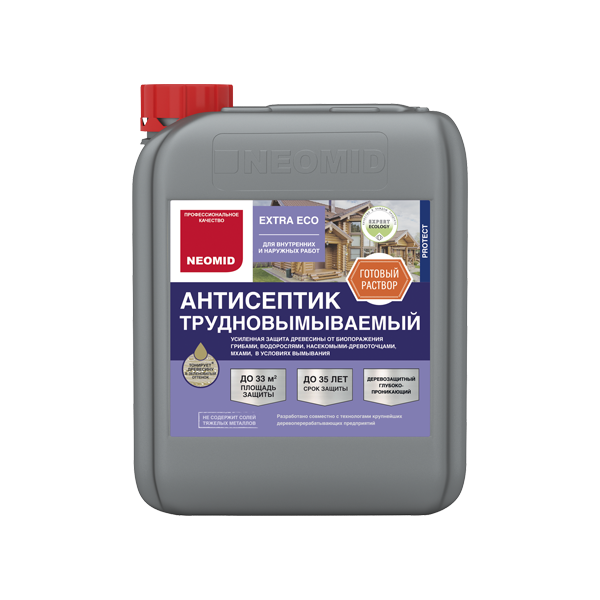 Трудновымываемый консервант для древесины "Неомид Extra есо" 10кг