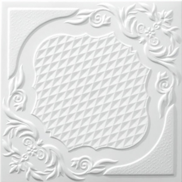 Плитка потолочная экструд. белая С2067 (36)