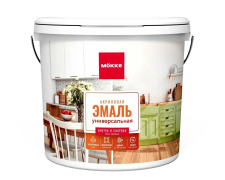 Эмаль акриловая п/гл. МОККЕ универсальная, ПРИБРЕЖНЫЙ КАМЫШ, 0,8 кг