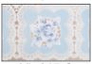 Клеенка EASY LACE YL-017С ажурная ПВХ голубая 1,32*22м