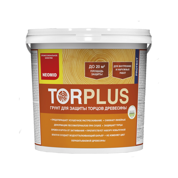 Грунт для защиты торцов древесины "Неомид TOR plus"  5л(2)   НЕ ГРУЗИМ ПРИ -С