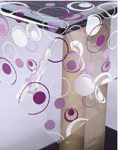 H144c Клеенка MIRAGE прозрачная с печатью0.10мм*1,37м*25м