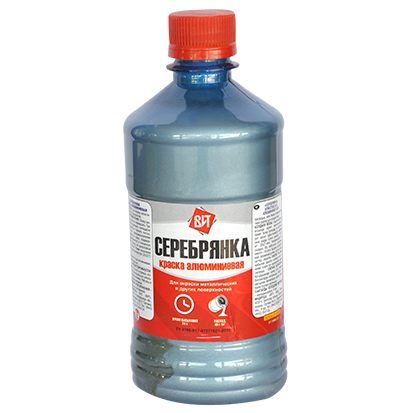 Краска алюминиевая серебрянка 0,5л (20) "Царицынские краски" (пластик) (на олифе)