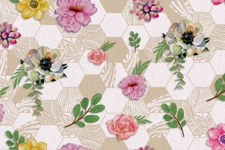 Скатерть ПВХ на нетканной основе Dekorelle Maria 158, разм. 1,6x1,4м