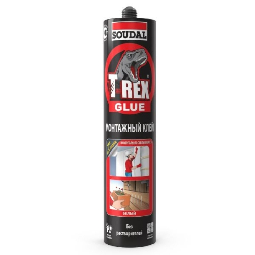 Клей  "SOUDAL" монтажный T-REX "Экстра сжатие" 380гр (12)