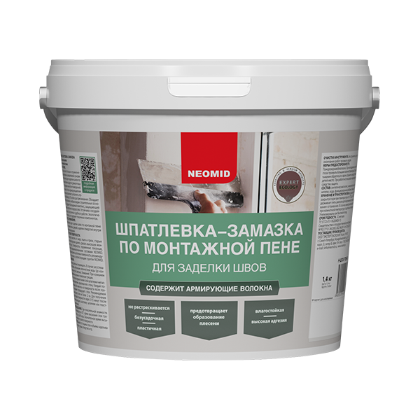 Шпатлевка по монтажной пене "Неомид" 1,4кг (12)