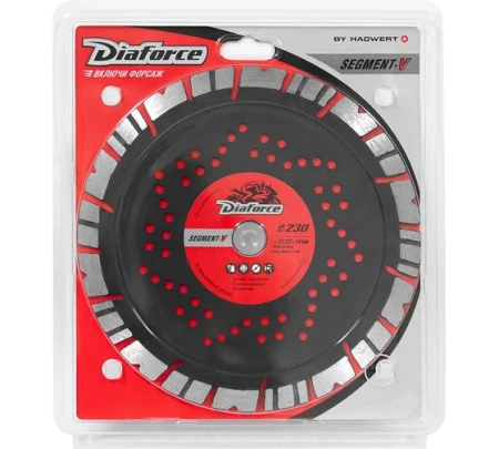 Диск алмазный "Diaforce Segment-V " 230*22.23*14*2.7 мм сухой срез 505230VH