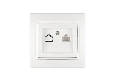 Розетка компьютерная белый СП TANGO 100Мбит/с