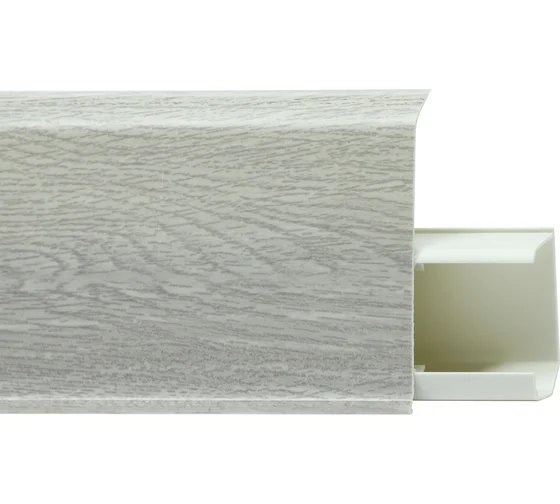 Плинтус ПВХ c съемной панелью TERA №709 Дуб джерси  72мм (24)