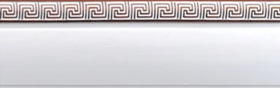Карниз "Лабиринт/Греция" 2-х рядный 3,0м белый с золотом  "МК"
