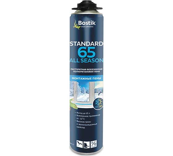 Пена пистолетная полиуретановая Standard 65  800 мл BOSTIK (Тверь)