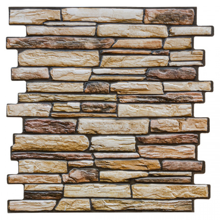 Панель ПВХ "Сланец декоративный" самоклеющаяся Грейс 480х480мм (10)