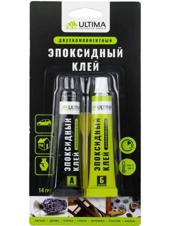 Клей эпоксидный ULTIMA Epoxy бесцветный 7+7гр (1уп- 10шт)