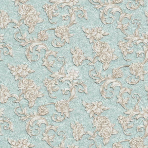 Соланж 334512-7 обои дупл. с перл. (бирюза) /12 МОСКВА  СНЯТЫ С ПРОИЗВОДСТВА