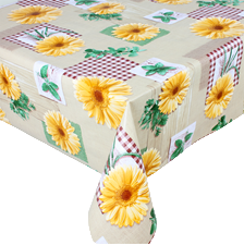 Скатерть ПВХ на нетканной основе Dekorelle Maria 120, разм. 2,2x1,4м