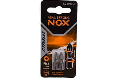 Бита torsion E 6.3 ph2-25, 2шт/уп на карте "STRONG" 336225-2