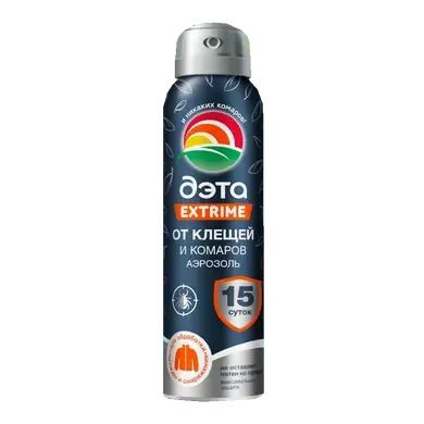 Средство "ДЭТА" аэрозоль от клещей и комаров 150мл (24)